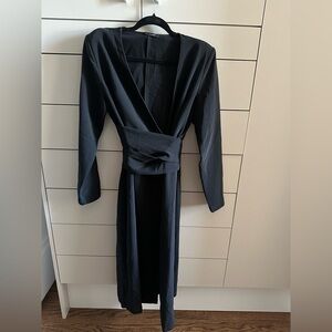 LIME black wrap dress